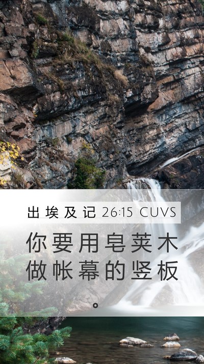 出 埃 及 记 26:15 CUVS Bible Verse Image