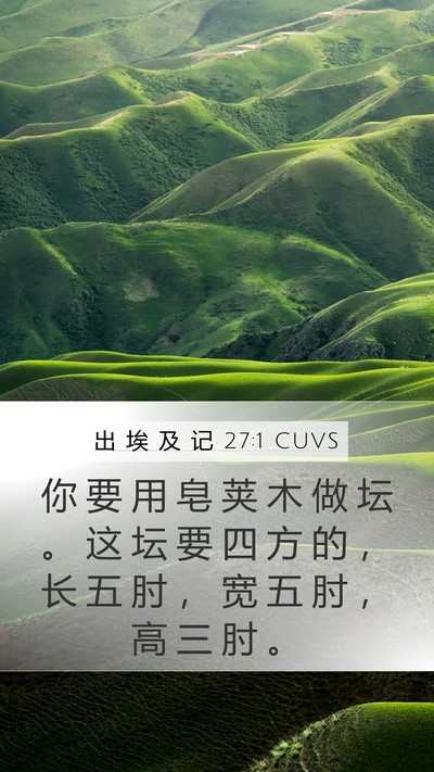 出 埃 及 记 27:1 CUVS Bible Verse Image