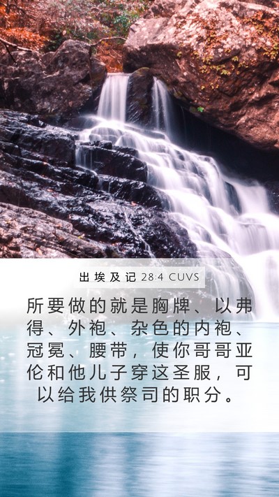 出 埃 及 记 28:4 CUVS Bible Verse Image