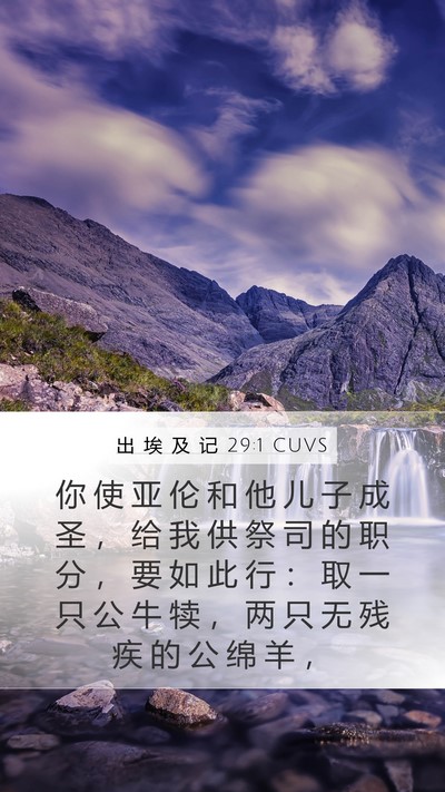 出 埃 及 记 29:1 CUVS Bible Verse Image