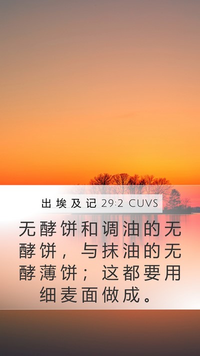 出 埃 及 记 29:2 CUVS Bible Verse Image