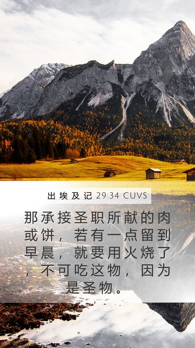 出 埃 及 记 29:34 CUVS Bible Verse Image
