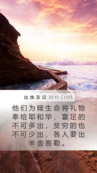 出 埃 及 记 30:15 CUVS Bible Verse Image