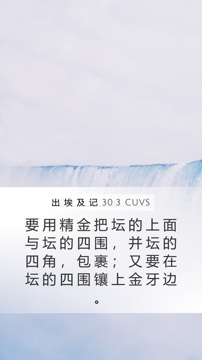 出 埃 及 记 30:3 CUVS Bible Verse Image