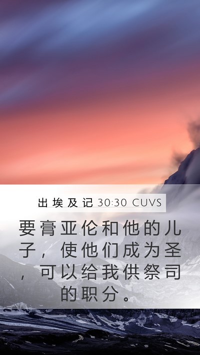 出 埃 及 记 30:30 CUVS Bible Verse Image