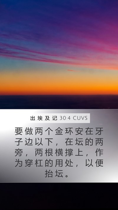 出 埃 及 记 30:4 CUVS Bible Verse Image