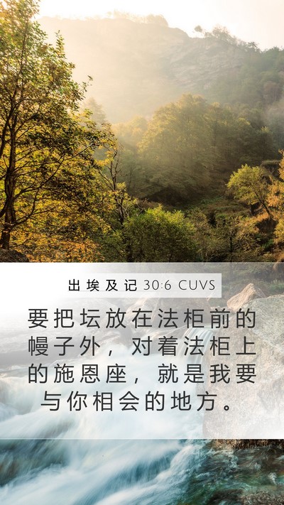 出 埃 及 记 30:6 CUVS Bible Verse Image