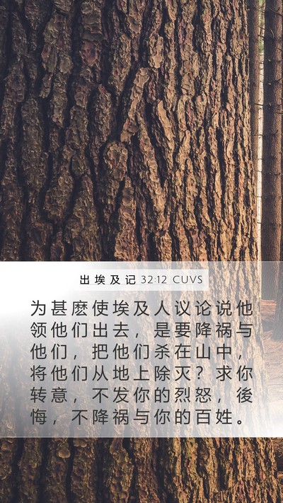 出 埃 及 记 32:12 CUVS Bible Verse Image