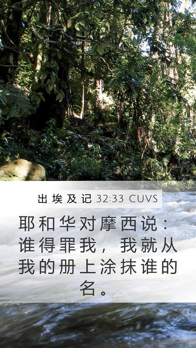 出 埃 及 记 32:33 CUVS Bible Verse Image