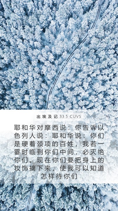 出 埃 及 记 33:5 CUVS Bible Verse Image
