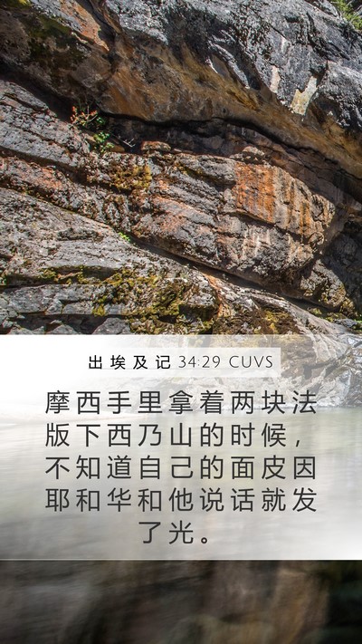 出 埃 及 记 34:29 CUVS Bible Verse Image