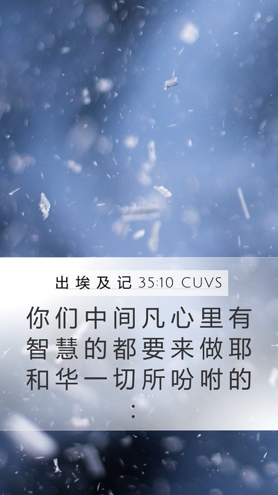 出 埃 及 记 35:10 CUVS Bible Verse Image