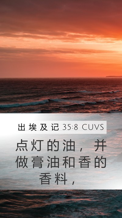 出 埃 及 记 35:8 CUVS Bible Verse Image