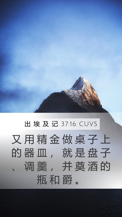出 埃 及 记 37:16 CUVS Bible Verse Image