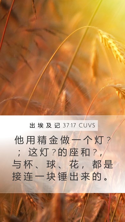 出 埃 及 记 37:17 CUVS Bible Verse Image
