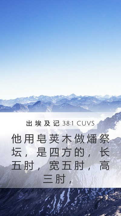 出 埃 及 记 38:1 CUVS Bible Verse Image