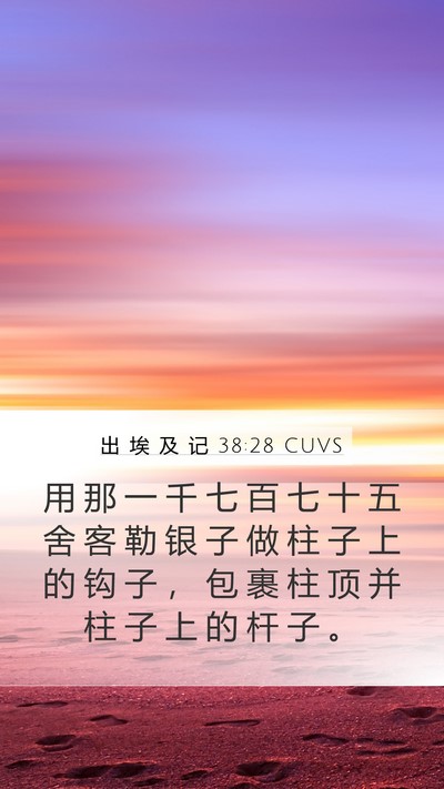出 埃 及 记 38:28 CUVS Bible Verse Image