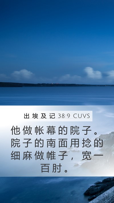 出 埃 及 记 38:9 CUVS Bible Verse Image