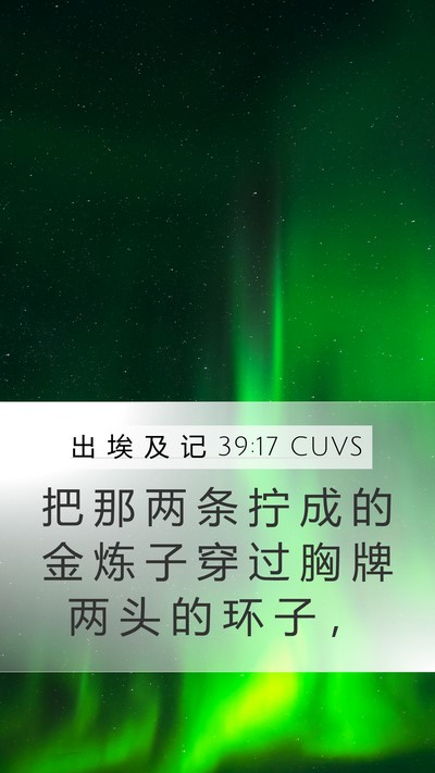 出 埃 及 记 39:17 CUVS Bible Verse Image