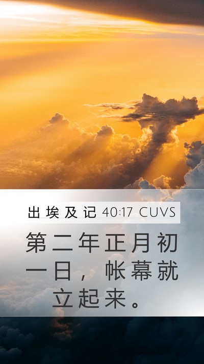 出 埃 及 记 40:17 CUVS Bible Verse Image