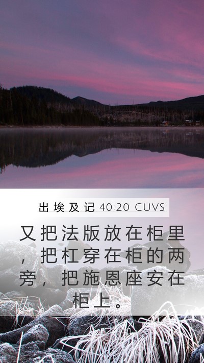 出 埃 及 记 40:20 CUVS Bible Verse Image