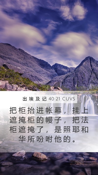 出 埃 及 记 40:21 CUVS Bible Verse Image