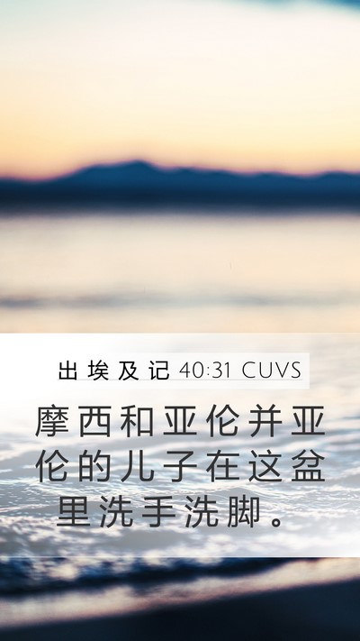 出 埃 及 记 40:31 CUVS Bible Verse Image