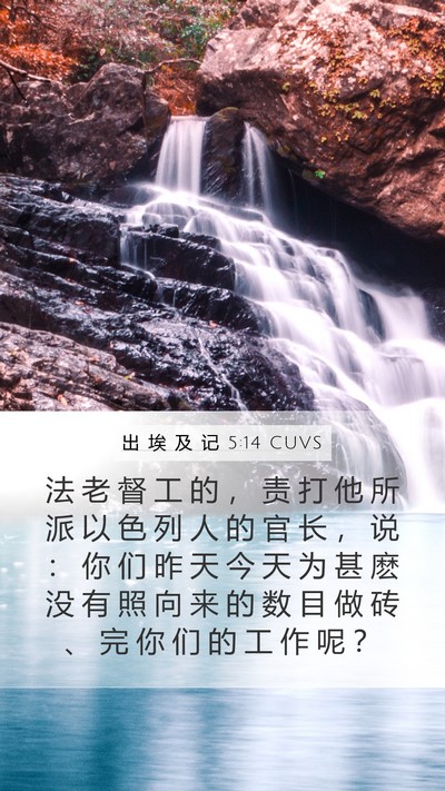 出 埃 及 记 5:14 CUVS Bible Verse Image