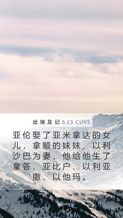 出 埃 及 记 6:23 CUVS Bible Verse Image