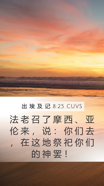 出 埃 及 记 8:25 CUVS Bible Verse Image