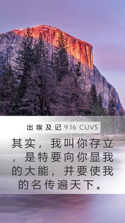 出 埃 及 记 9:16 CUVS Bible Verse Image