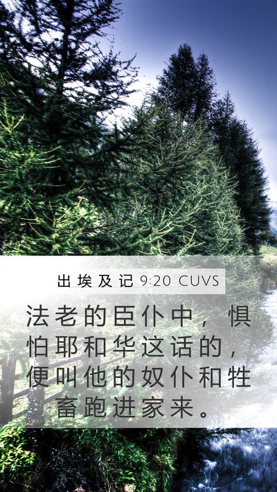 出 埃 及 记 9:20 CUVS Bible Verse Image