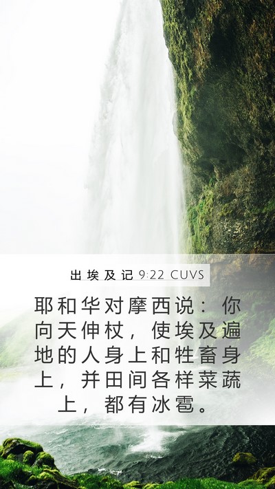 出 埃 及 记 9:22 CUVS Bible Verse Image