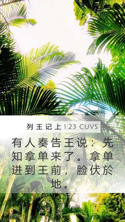 列 王 记 上 1:23 CUVS Bible Verse Image