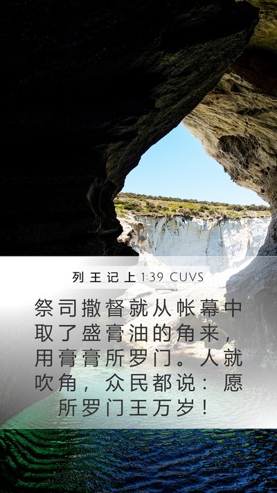 列 王 记 上 1:39 CUVS Bible Verse Image