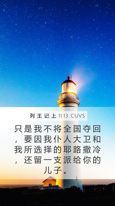 列 王 记 上 11:13 CUVS Bible Verse Image
