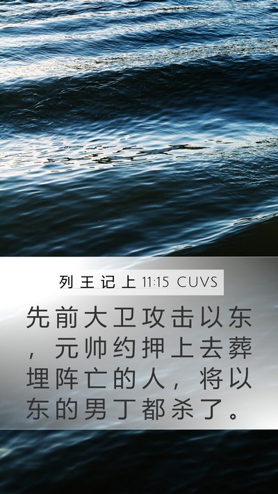列 王 记 上 11:15 CUVS Bible Verse Image