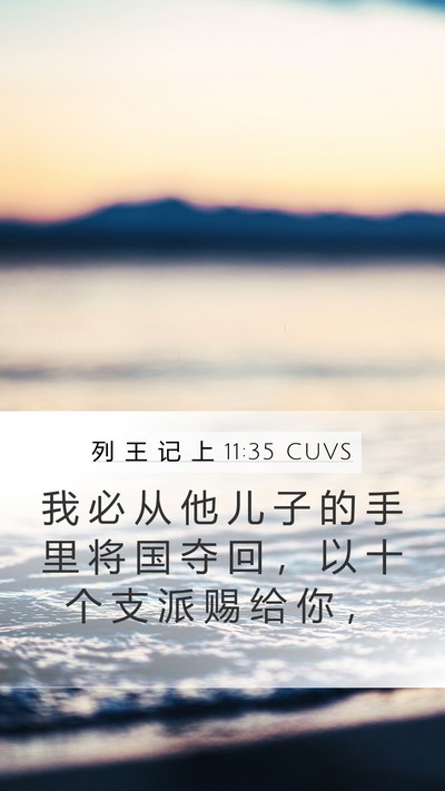 列 王 记 上 11:35 CUVS Bible Verse Image