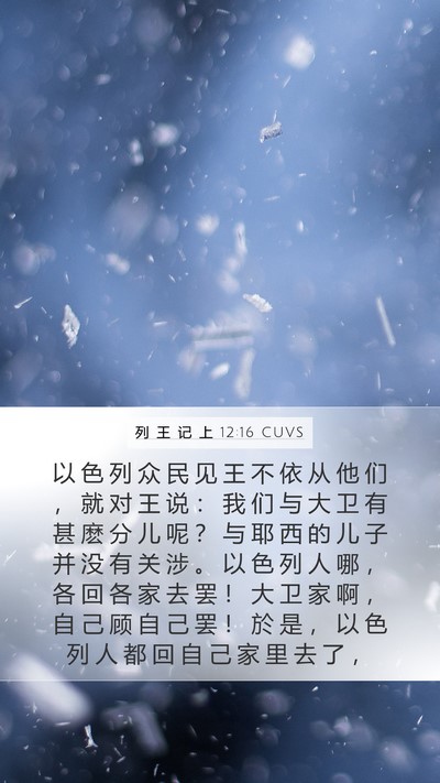 列 王 记 上 12:16 CUVS Bible Verse Image