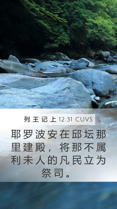 列 王 记 上 12:31 CUVS Bible Verse Image