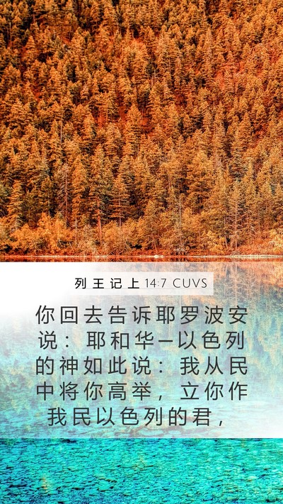 列 王 记 上 14:7 CUVS Bible Verse Image