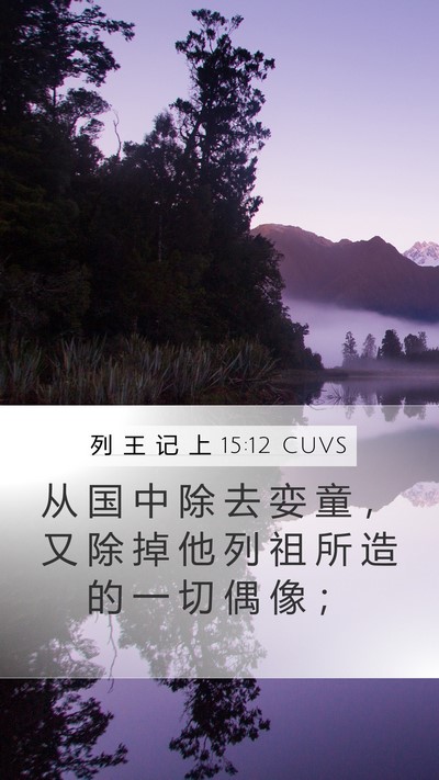 列 王 记 上 15:12 CUVS Bible Verse Image