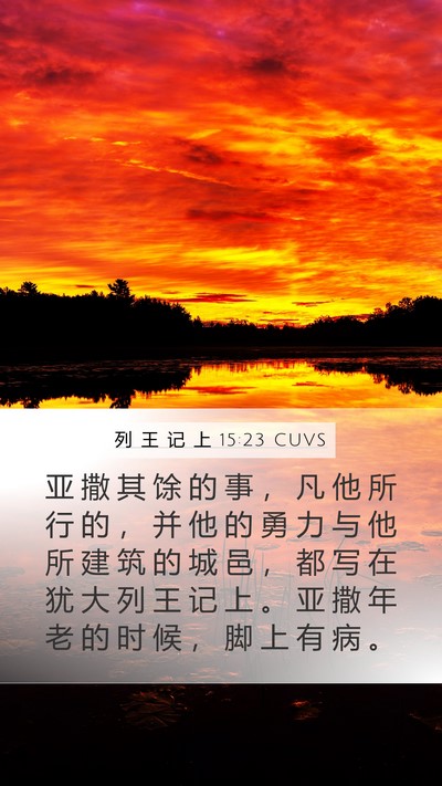 列 王 记 上 15:23 CUVS Bible Verse Image