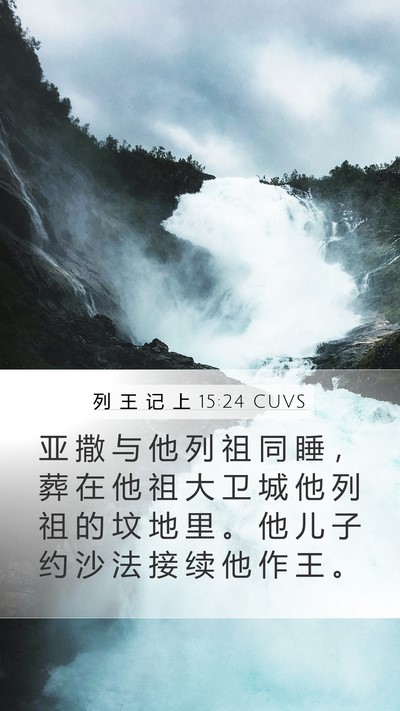 列 王 记 上 15:24 CUVS Bible Verse Image