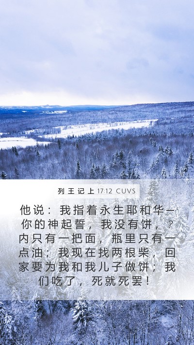 列 王 记 上 17:12 CUVS Bible Verse Image