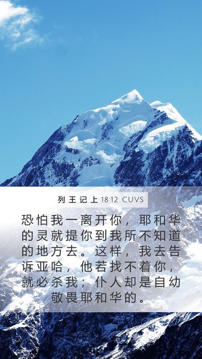 列 王 记 上 18:12 CUVS Bible Verse Image