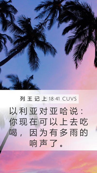 列 王 记 上 18:41 CUVS Bible Verse Image