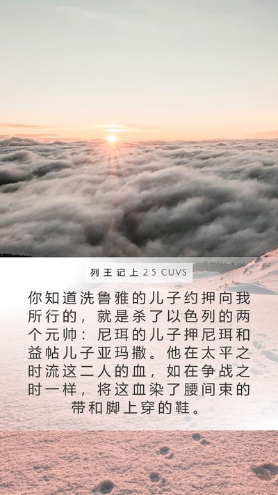 列 王 记 上 2:5 CUVS Bible Verse Image
