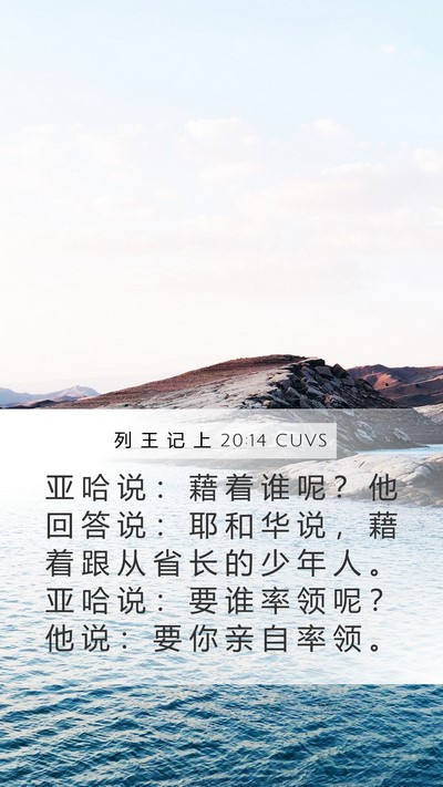 列 王 记 上 20:14 CUVS Bible Verse Image