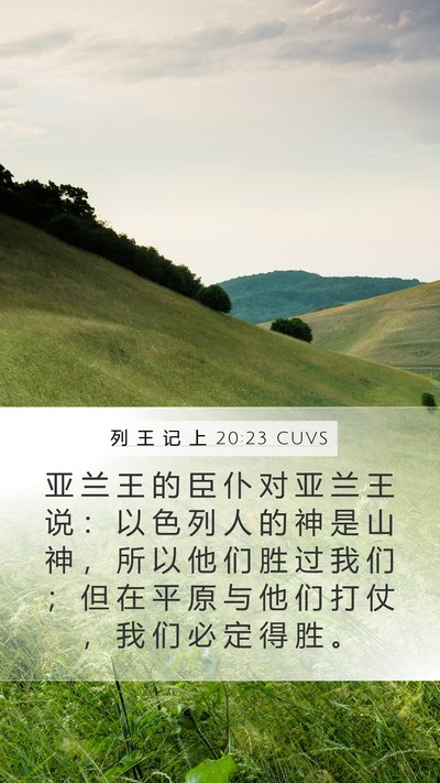 列 王 记 上 20:23 CUVS Bible Verse Image